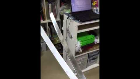 模造刀用光沢シール　有り・無し比較