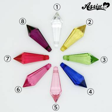 【在庫限り】ビジュー　クリスタルタイプ　3.4cm　5個