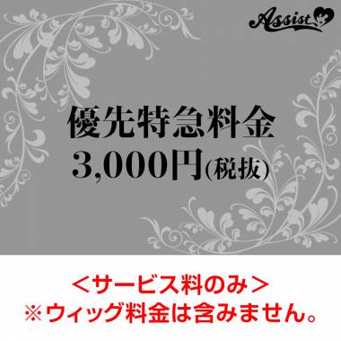 デザインカット&セット　特急制作サービス料金　3,000円(税抜)