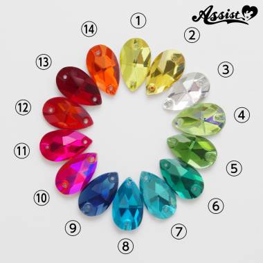 【在庫限り】ビジュー　雫型　1.8cm　2個