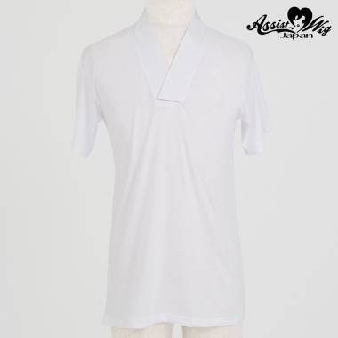 半衿Tシャツ(半袖)　ホワイト