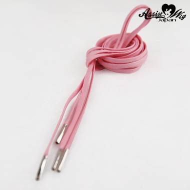 靴紐　120cm　5mm幅　(平紐)　ピンク