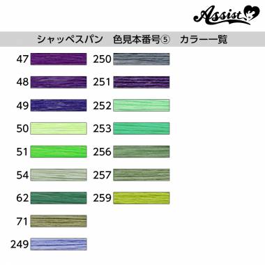 フジックス　シャッペスパン　ミシン糸　200m巻(60番手)　色見本番号⑤
