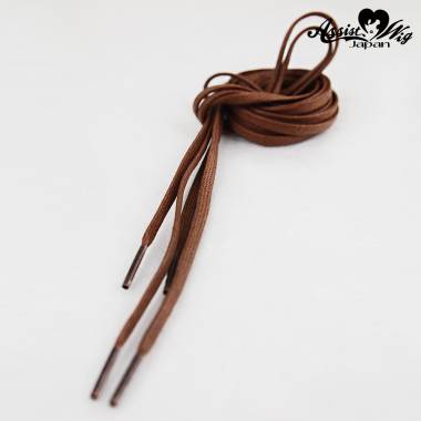靴紐　120cm　3mm幅　(平紐)　ブラウン