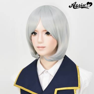 ふんわりボブ　ホワイトシルバー　60