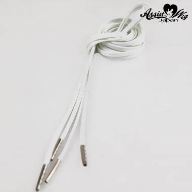 靴紐　120cm　5mm幅　(平紐)　ホワイト