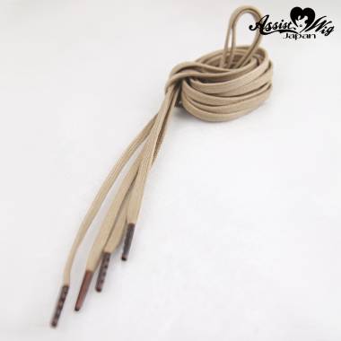 靴紐　120cm　5mm幅　(平紐)　ベージュ