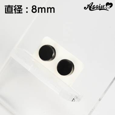 マグネットピアス　ブラック