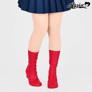 ブーツカバー　ショート　レッド