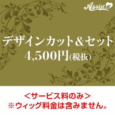 【代金引換不可】　デザインカット&セット　4,500円(税抜)