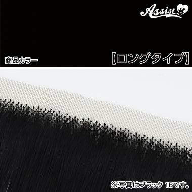 生え際パーツ　ロングタイプ　ブラック　1B