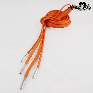 靴紐　120cm　5mm幅　(平紐)　オレンジ